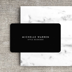 Simply Elegant Minimal Black Business Card