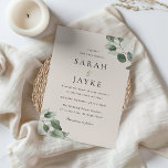 Simply Elegant Minimal Green Leaf Wedding Invitation<br><div class="desc">Simply Elegant Minimal Green Leaf Wedding Invitation

See matching collection in our Niche and Nest Store</div>