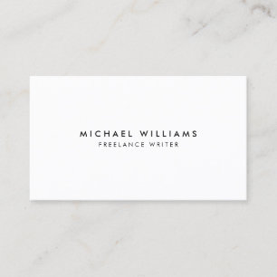 Simply Elegant Minimal White Business Card