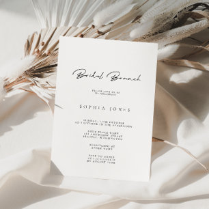 Simply Elegant Minimalist Bridal Brunch Invitation