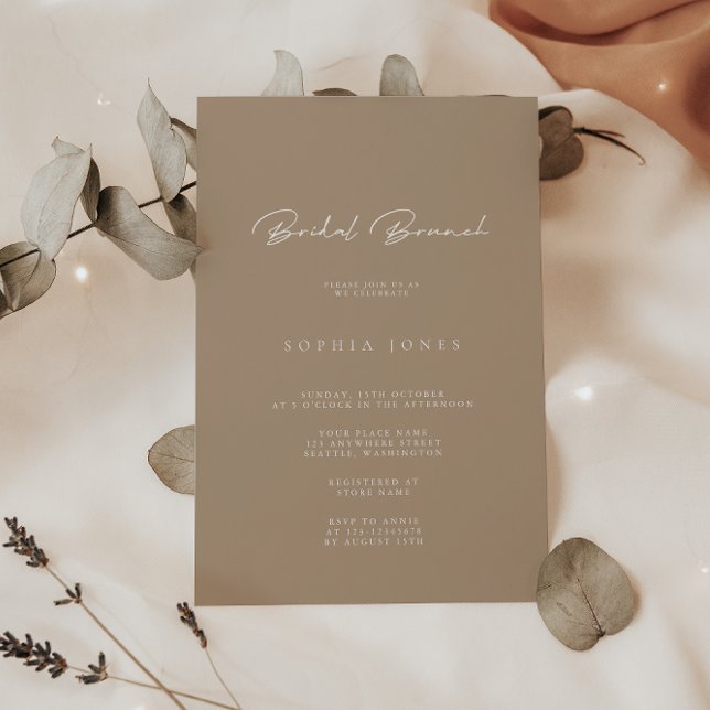 Simply Elegant Minimalist Bridal Brunch Invitation (Creator Uploaded)