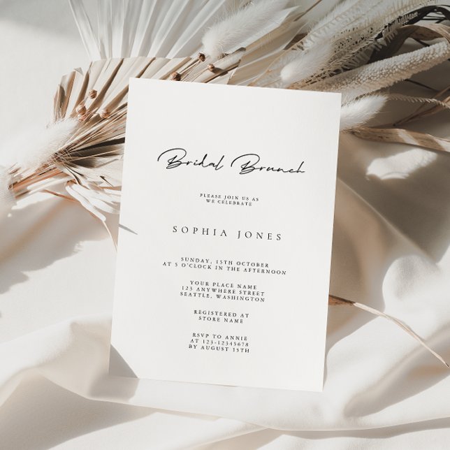 Simply Elegant Minimalist Bridal Brunch Invitation (Creator Uploaded)