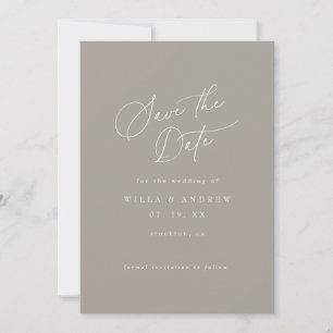 Simply Elegant Minimalist Save The Date Photo Card
