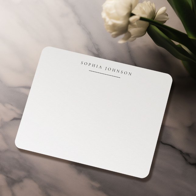 Simply Elegant Modern Personalised Stationery Card (Simply Elegant Modern Personalized Stationery Note Card)