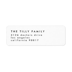 Simply Elegant Modern Return Address Label