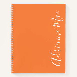 Simply Elegant Orange Peel Personalised Notebook