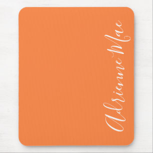 Simply Elegant Orange Peel Personalized Mouse Pad