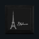 Simply Elegant Paris Eiffel Tower Black Gift Box<br><div class="desc">Simply Elegant Paris Eiffel Tower Personalised Black Gift Box

Perfect gift box for mum,  girlfriend or wife - a beautiful black Gift Box for jewellery or any small items.  Perfect gift box for aChristmas gift or a birthday gift!</div>