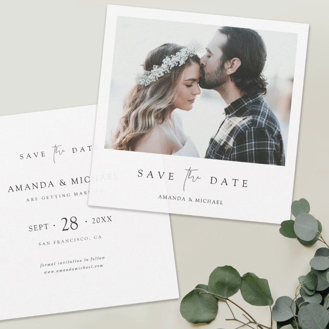 Simply Elegant Photo Wedding Save the Date Invite (Creator Uploaded)
