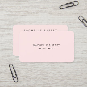 Simply Elegant Pink Makeup Artist Business Card