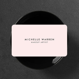 Simply Elegant Pink Makeup Artist Business Card