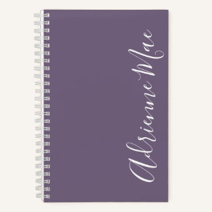 Simply Elegant Purple Grape Personalised Notebook