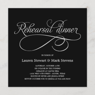 Simply Elegant Rehearsal Dinner Invitation (Custom