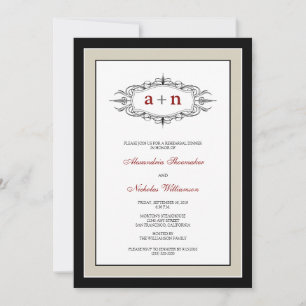 Simply Elegant Rehearsal Dinner Invitation (grey)