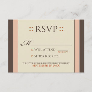 Simply Elegant RSVP Card (baby pink/chocolate)