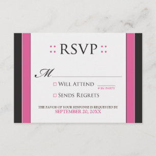Simply Elegant RSVP Card (fuchsia/black)