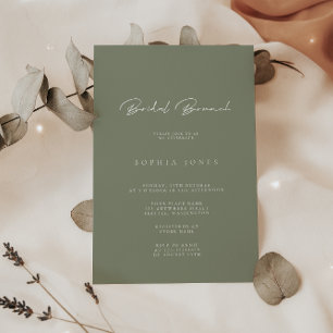 Simply Elegant Sage Green Bridal Brunch Invitation