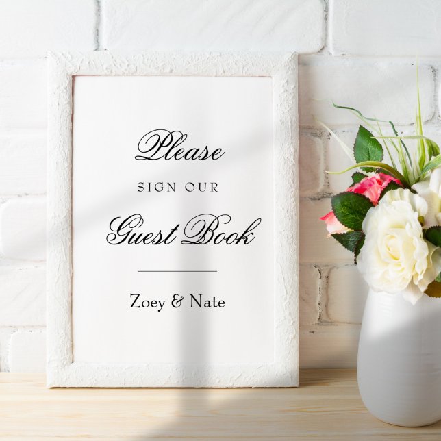 Simply Elegant Sign the Guestbook Sign (Creator Uploaded)