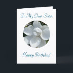 Simply Elegant, Sister's Birthday Card<br><div class="desc">Perfect birthday card for a sister
that happens to be also,  your best friend. 
Delicate colours and simple message.</div>