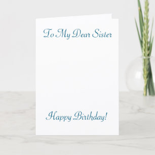 Simply Elegant, Sister's Birthday Card