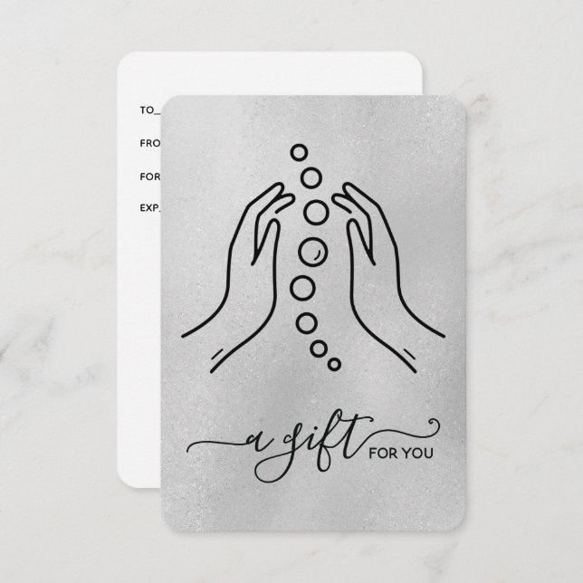Simply Elegant Small Chiropractic Gift Certificate (Front/Back)