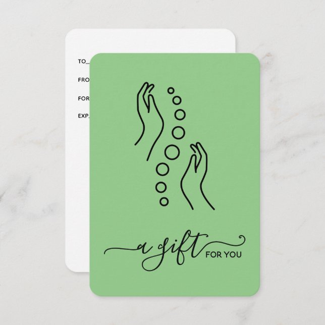 Simply Elegant Small Chiropractic Gift Certificate (Front/Back)