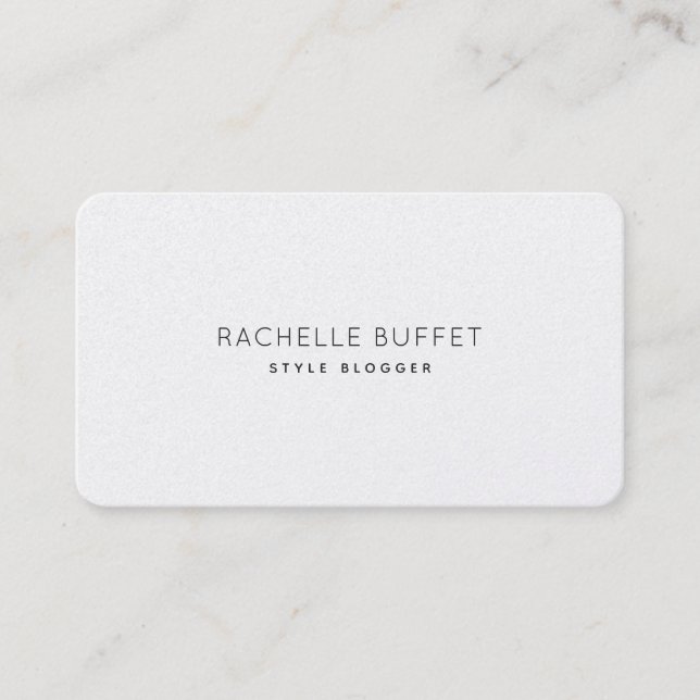 Simply Elegant Style Blogger Minimal Business Card (Front)