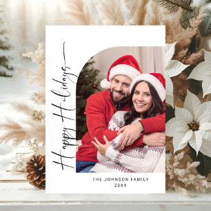 Simply Elegant Stylish PHOTO Christmas Greeting Holiday Card
