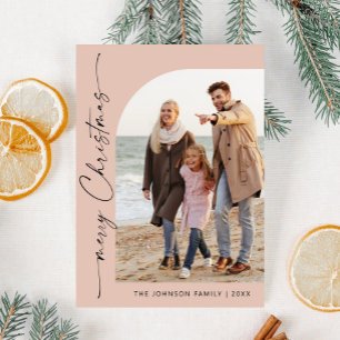 Simply Elegant Stylish PHOTO Christmas Greeting Holiday Card