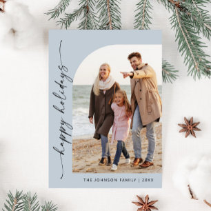 Simply Elegant Stylish PHOTO Christmas Greeting Holiday Card