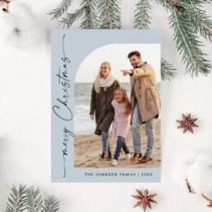 Simply Elegant Stylish PHOTO Christmas Greeting Holiday Card