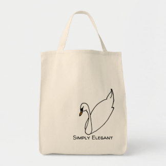 Simply Elegant Swan Tote Bag