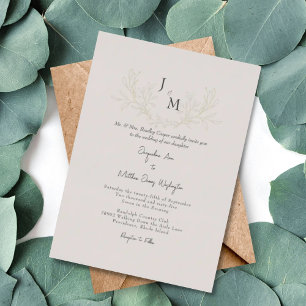 Simply Elegant Taupe Foliage Wedding Gold