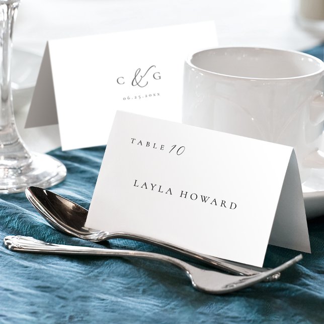 Simply Elegant Typography Modern Place Card (Simply Elegant Typography Modern Place Card)