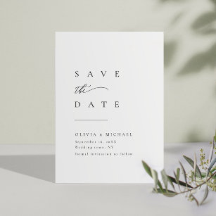 Simply Elegant Typography Modern Save The Date