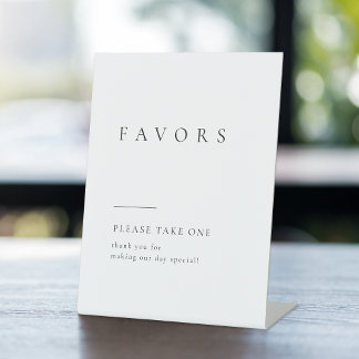 Simply Elegant Wedding Favours Please Take One Pedestal Sign