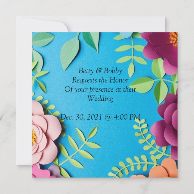 Simply Elegant Wedding Invitation (Front)