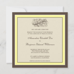 Simply Elegant Wedding Invitation (canary)
