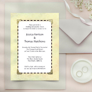 Simply Elegant Wedding Rehearsal Dinner Invitation