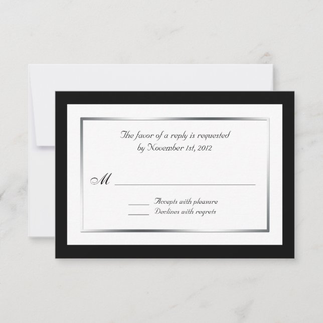 Simply Elegant - Wedding Reply / RSVP Cards (Front)
