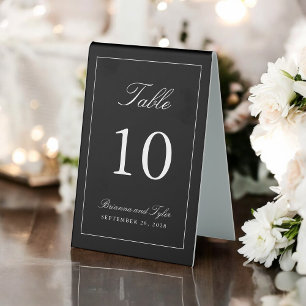 Simply Elegant Wedding Table Number
