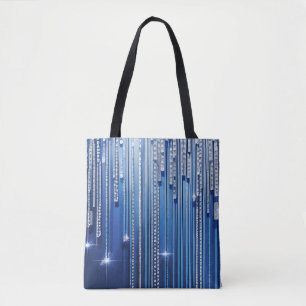 Simply Enspired Blue Shimmery Reusable Tote Bag