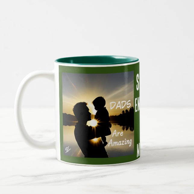 Simply Enspired Dads are Amazing Two-Tone Coffee Mug (Left)