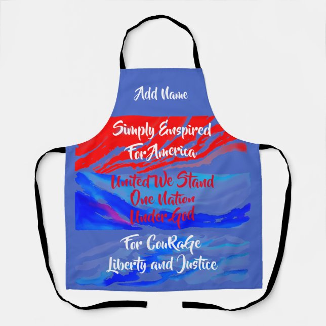 Simply Enspired For America One Nation Customise Apron (Front)