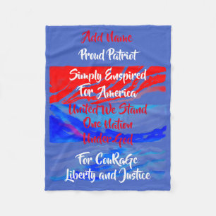 Simply Enspired For America One Nation Under God: Fleece Blanket