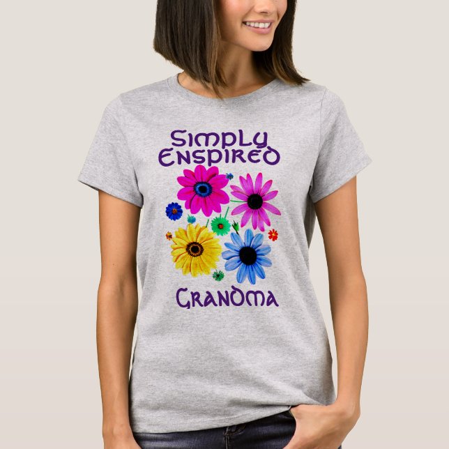 Simply Enspired Grandma Flowers T-Shirt (Front)