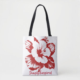 Simply Enspired Hibiscus Customise Reusable Tote Bag