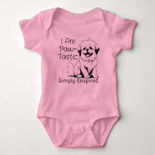 Simply Enspired I Am Paw-Tastic Shih Tzu Baby Bodysuit