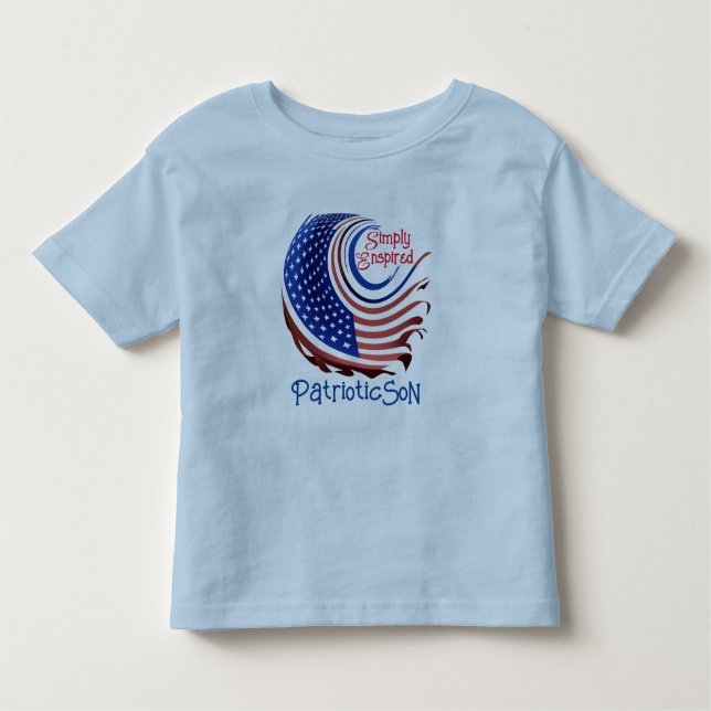 Simply Enspired "Patriot Son" Stars and Stripes: Toddler T-Shirt (Front)