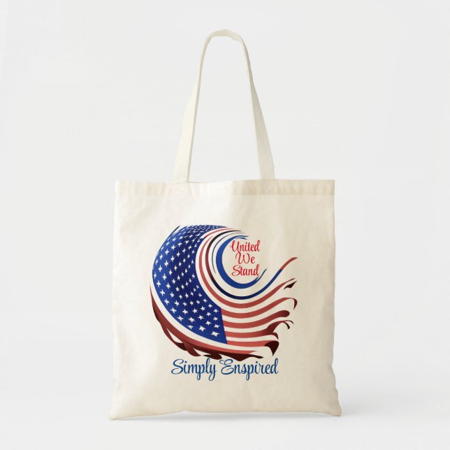 Simply Enspired United We Stand Patriot Tote Bag (Front)